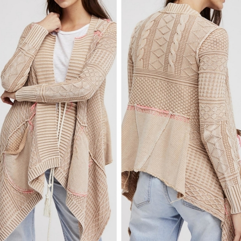 Free People All Washed Out Cardigan Sand S
